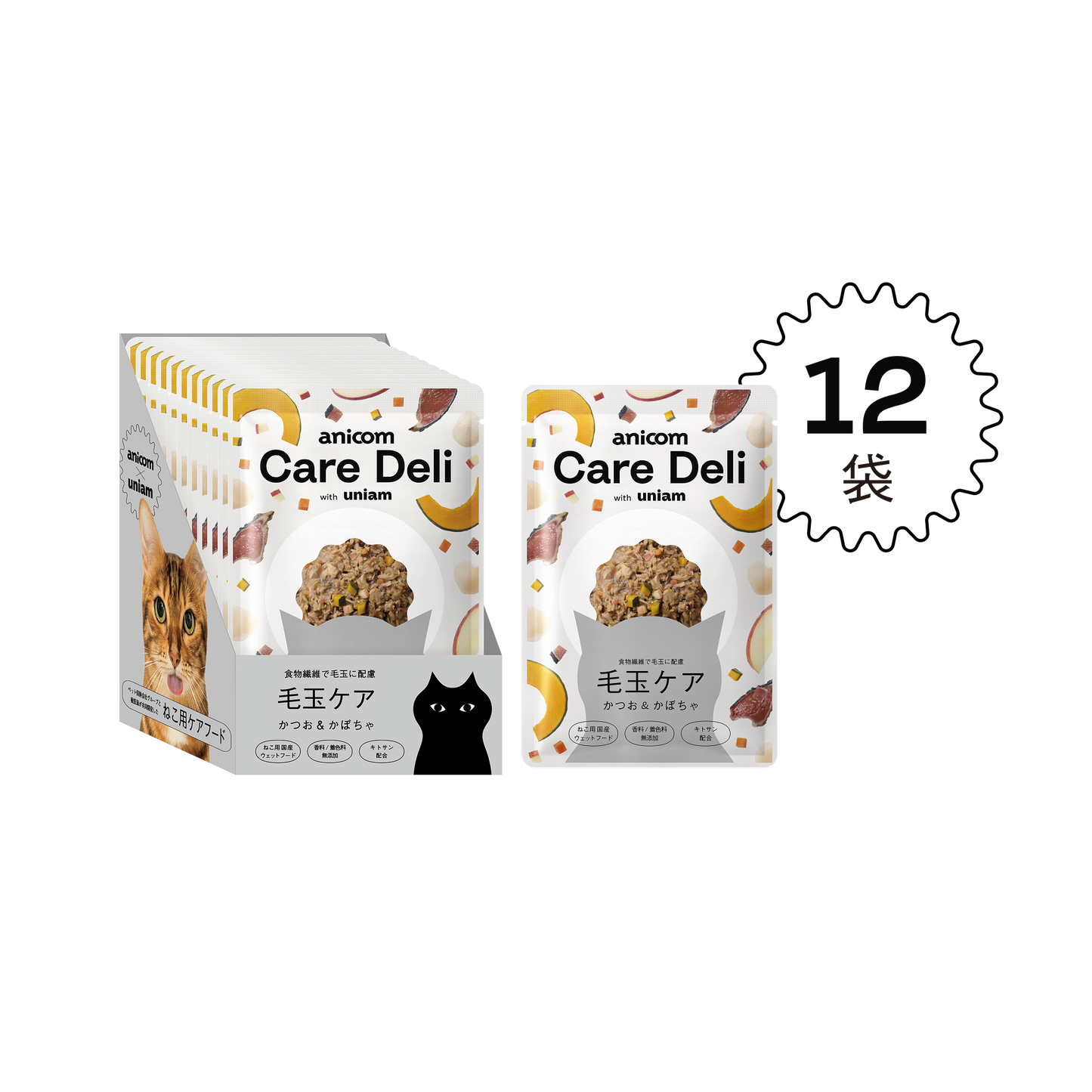 Care Deli ウェットフード 毛玉ケア（12袋入り）