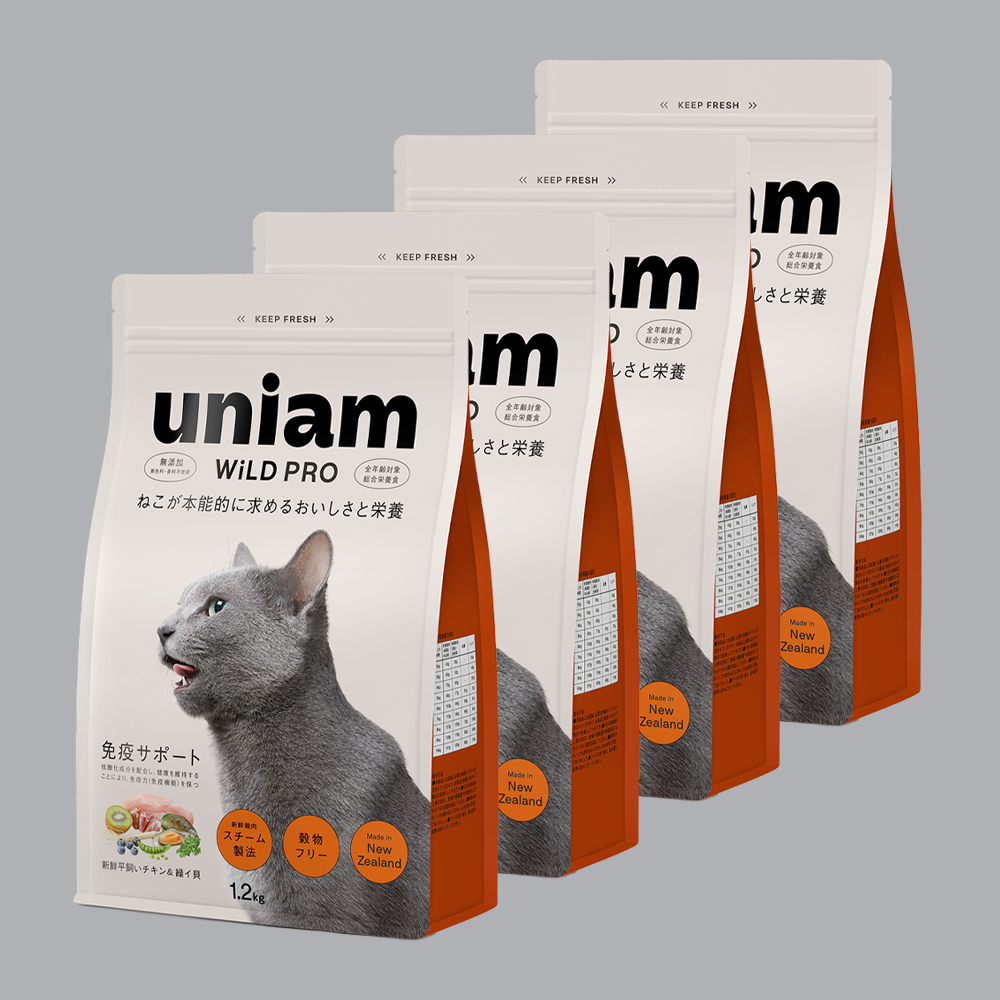 【エコ配定期便】ドライフード [ワイルドプロ]  平飼いチキン&緑イ貝 1.2kg × 4袋