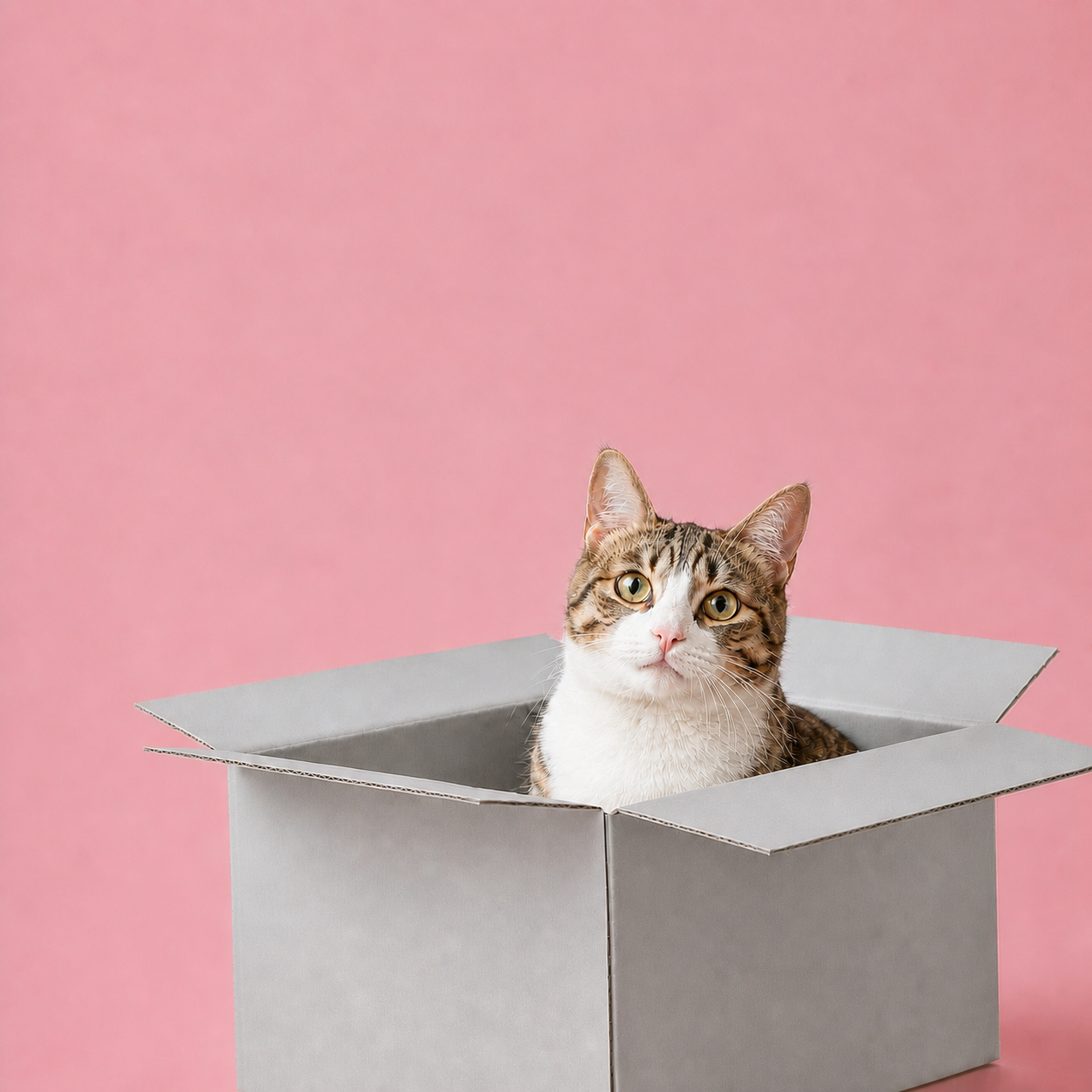 箱に入ったねこ